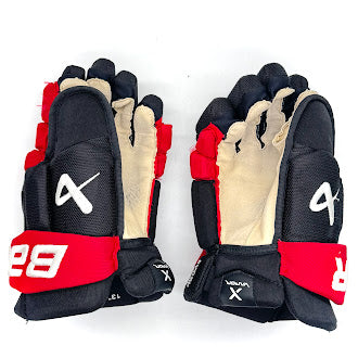 Bauer Vapor Hyperlite - Gants d'occasion NHL Pro Stock - Martin Necas (noir/rouge)